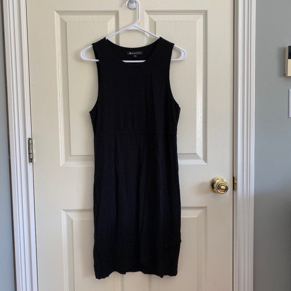 Athleta M SUPER SOFT black knit dress